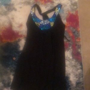 Jeweled top with cross top back